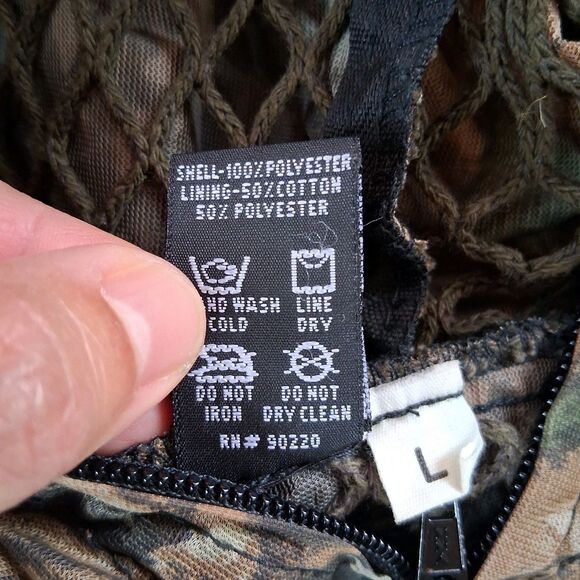 Shannons Bug Tamer Jacket Large Camo Breakup Hood Mesh Hunting 3D Grass Straw - Picture 6 of 8